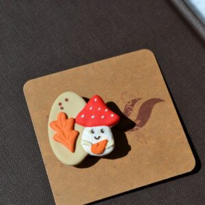 Broșă ciupercuță - Imagine 2