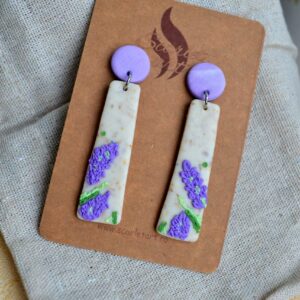 Cercei lavandă