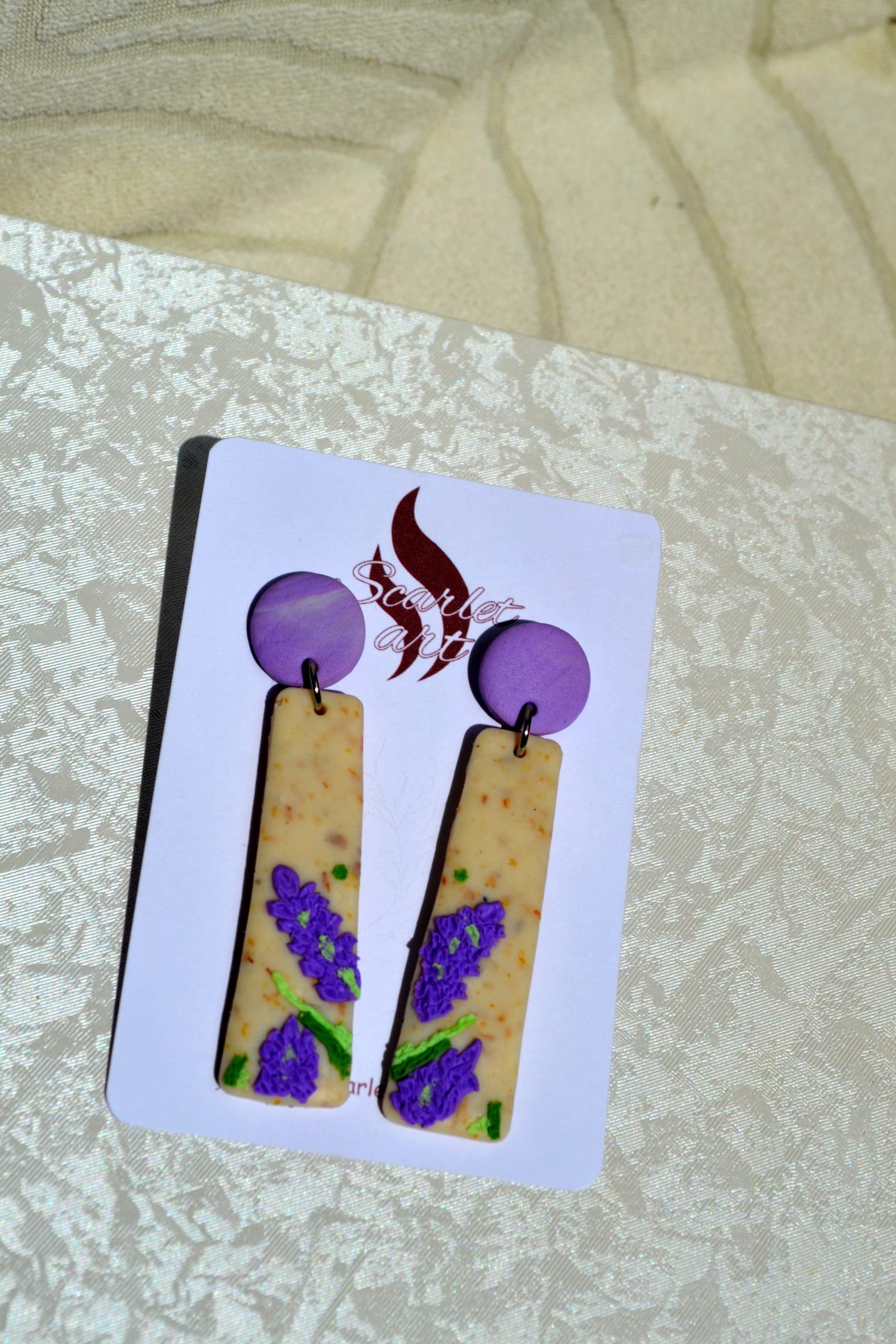 Cercei lavandă - Imagine 2