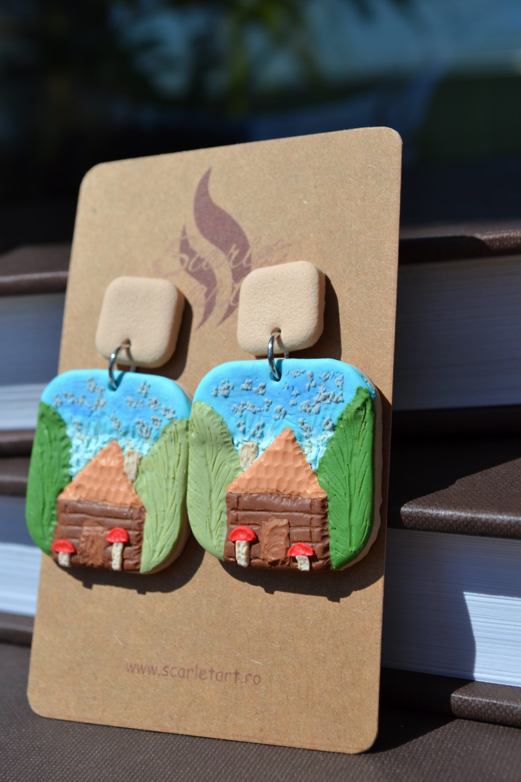 Cercei peisaj toamnă - Imagine 4