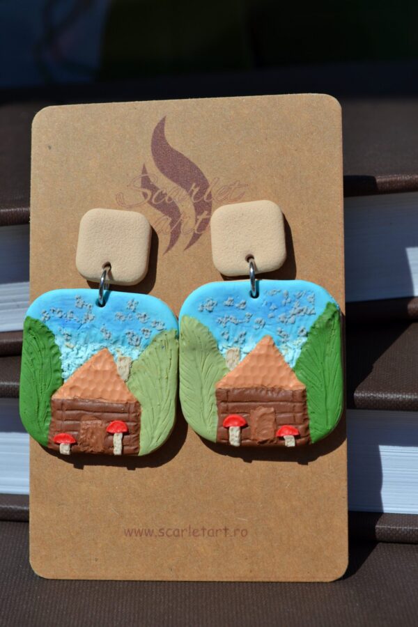 Cercei peisaj toamnă