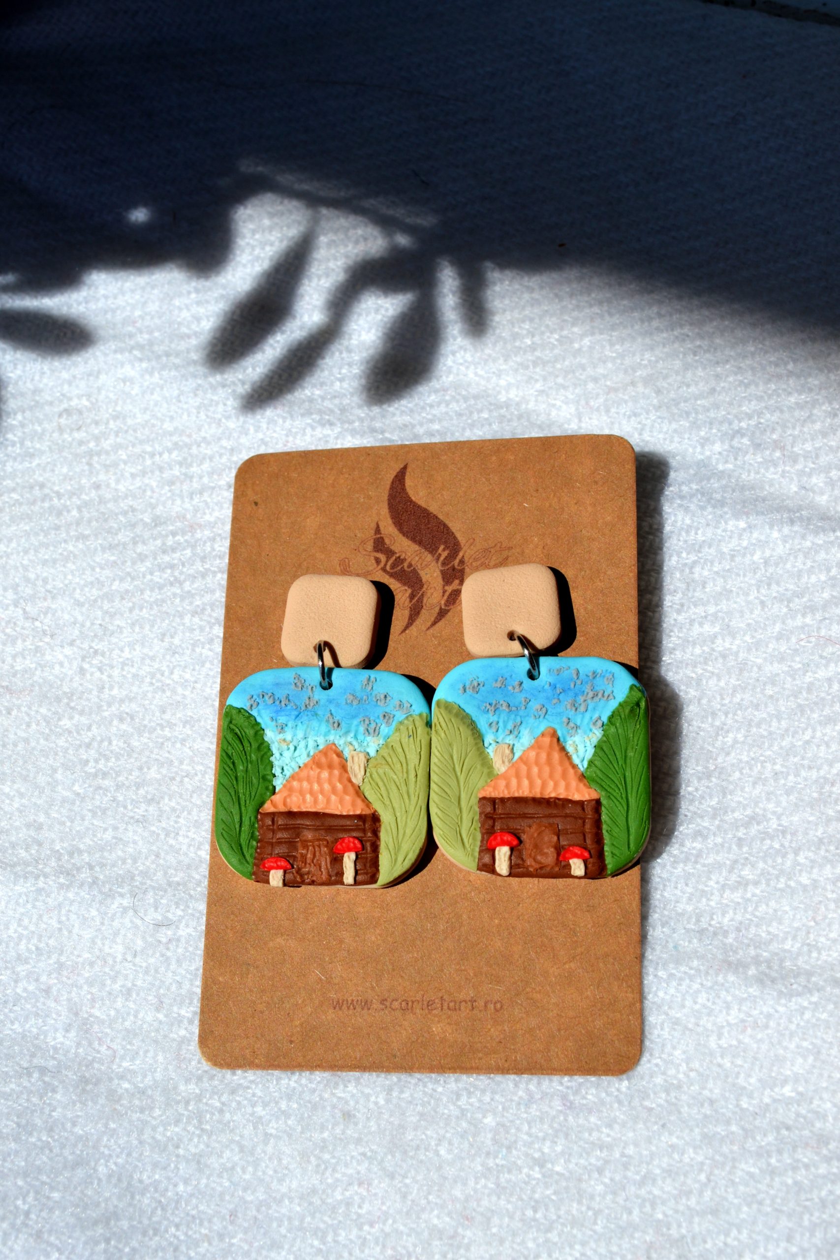 Cercei peisaj toamnă - Imagine 1