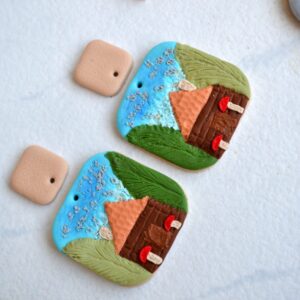 Cercei peisaj toamnă - Imagine 3