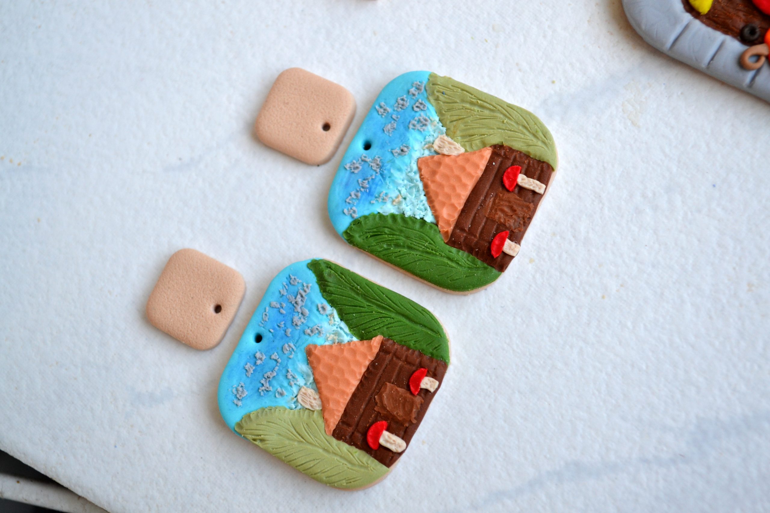 Cercei peisaj toamnă - Imagine 3