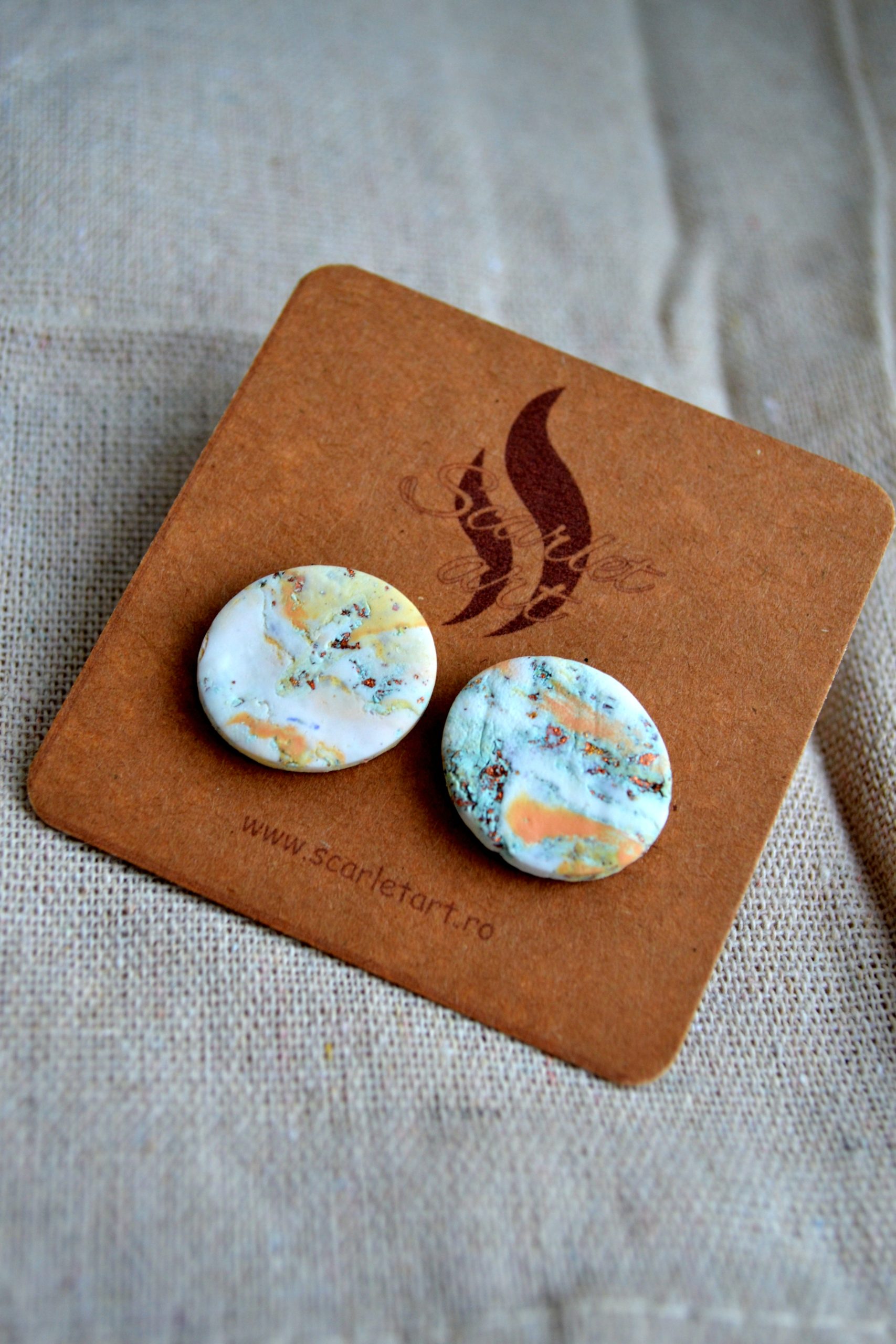 Cercei țintă marble - Imagine 1