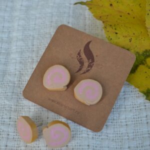 Cercei ruladă cu căpșune