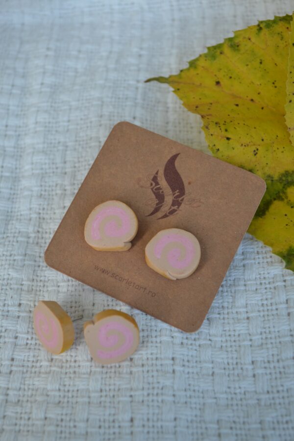 Cercei ruladă cu căpșune