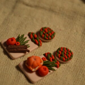 Cercei tricot cu elemente de Crăciun - Imagine 4