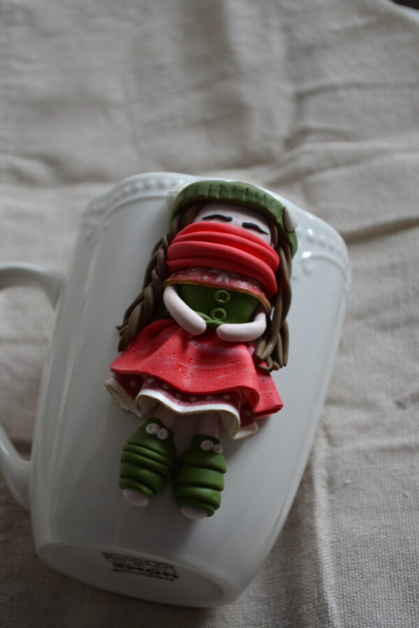 Cană păpușă Crăciun