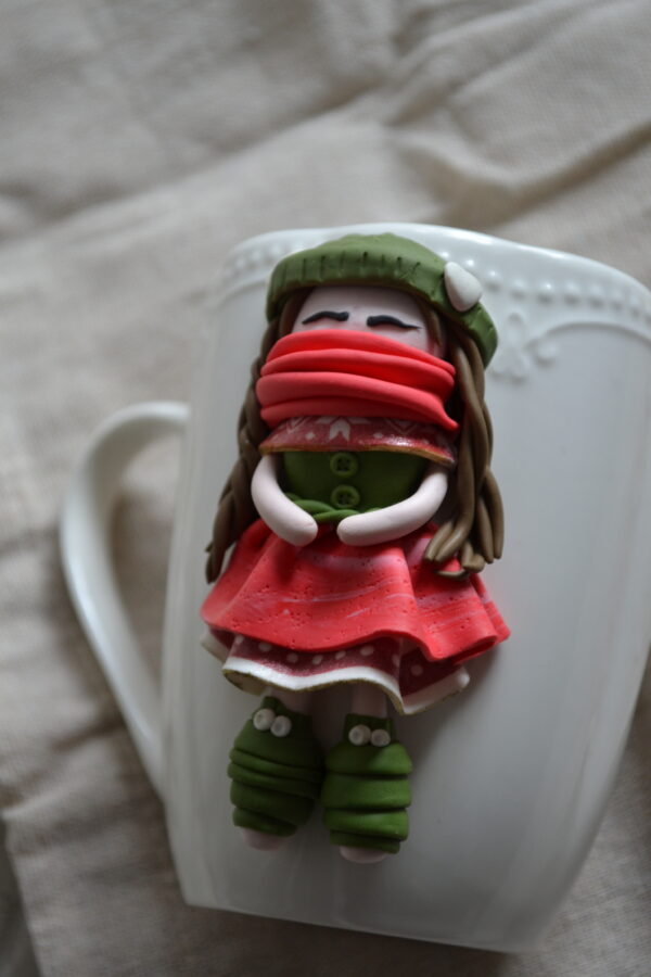 Cană păpușă Crăciun