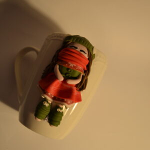 Cană păpușă Crăciun - Imagine 3