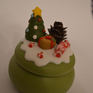 Lumânare decorată cu Brăduț - Imagine 2