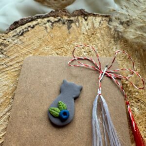 Broșă pisică afină