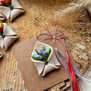 Broșă plic cu lalele - Imagine 2