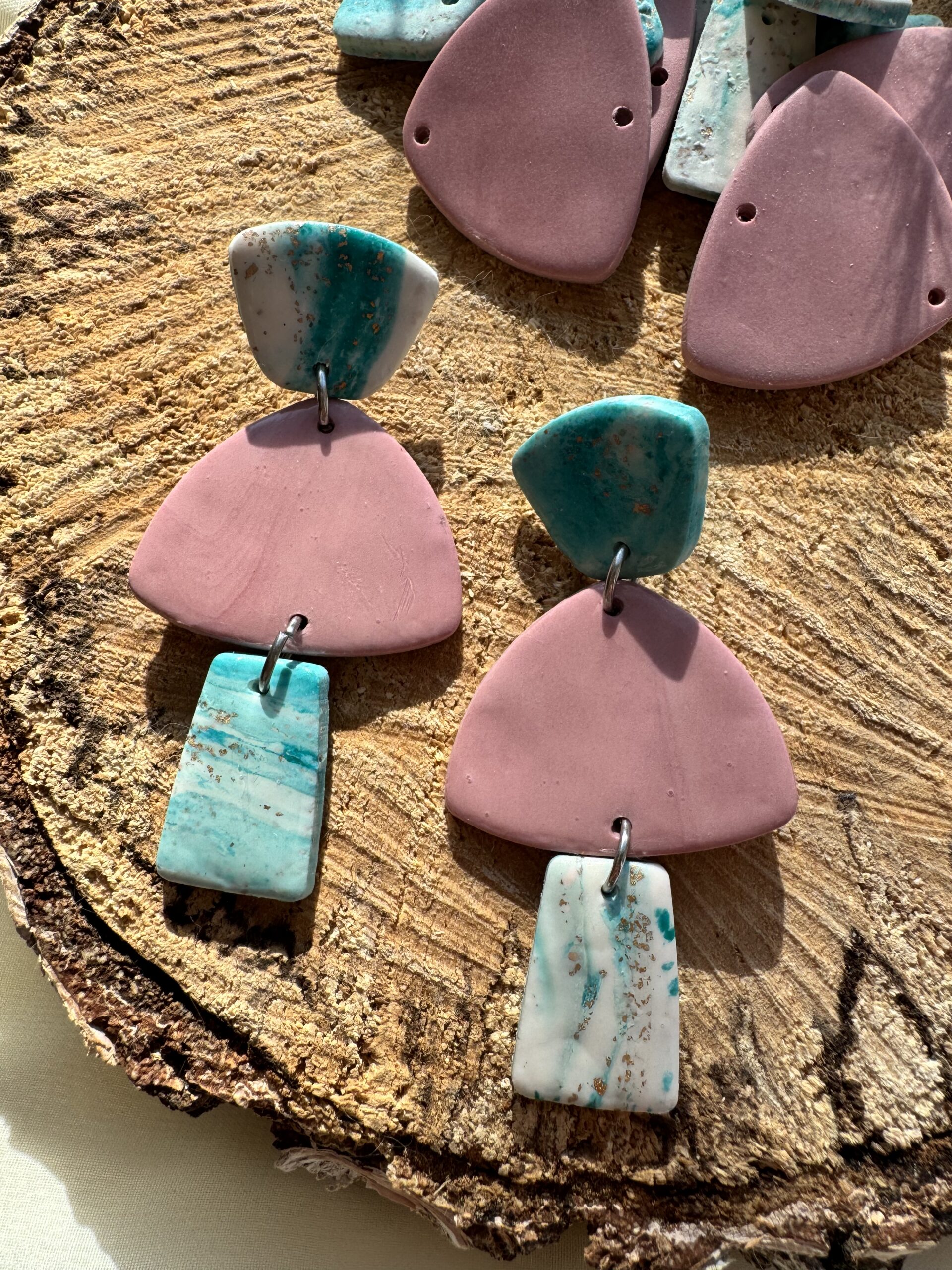 Cercei marble 3 elemente - Imagine 10