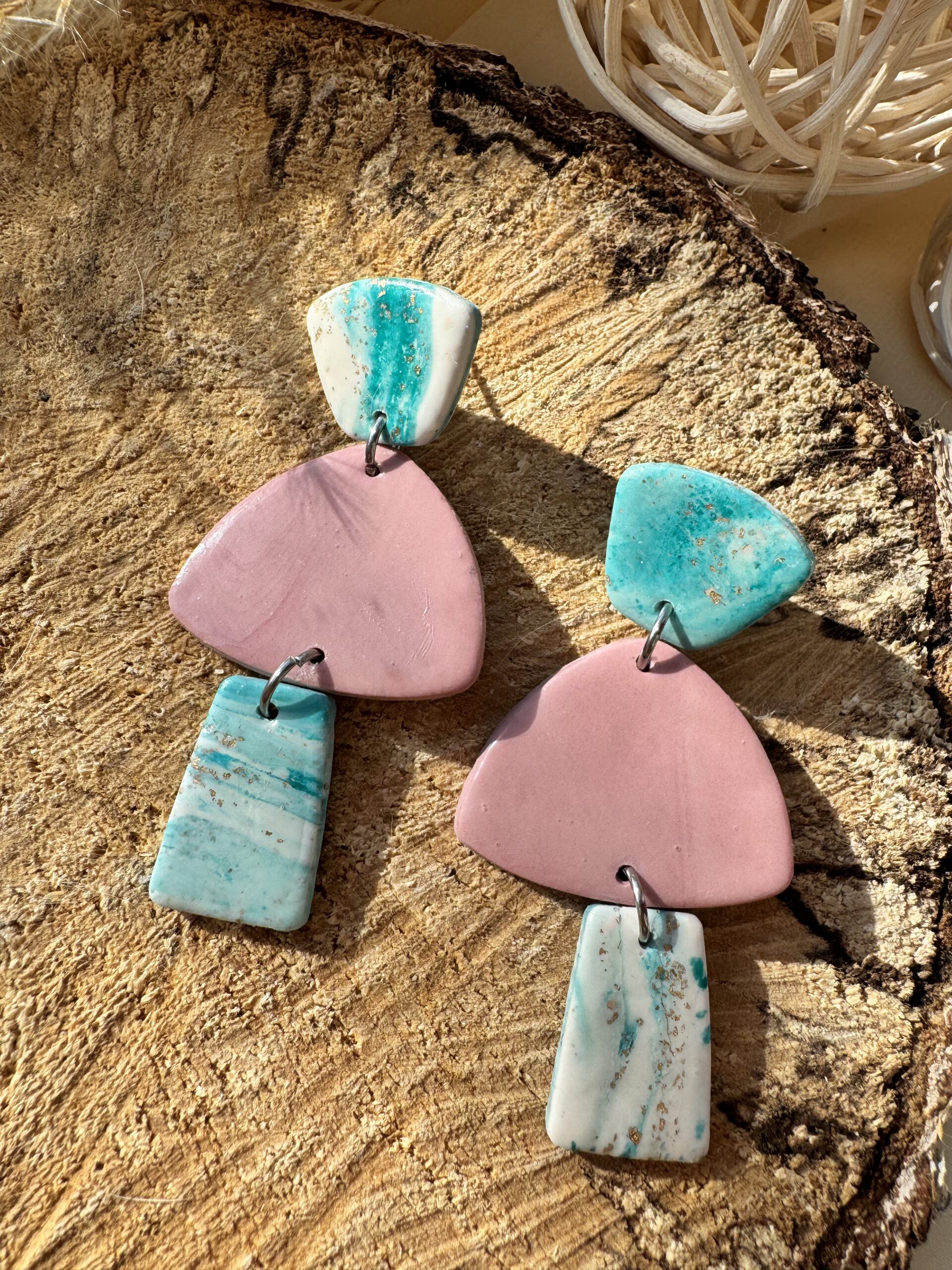 Cercei marble 3 elemente - Imagine 8