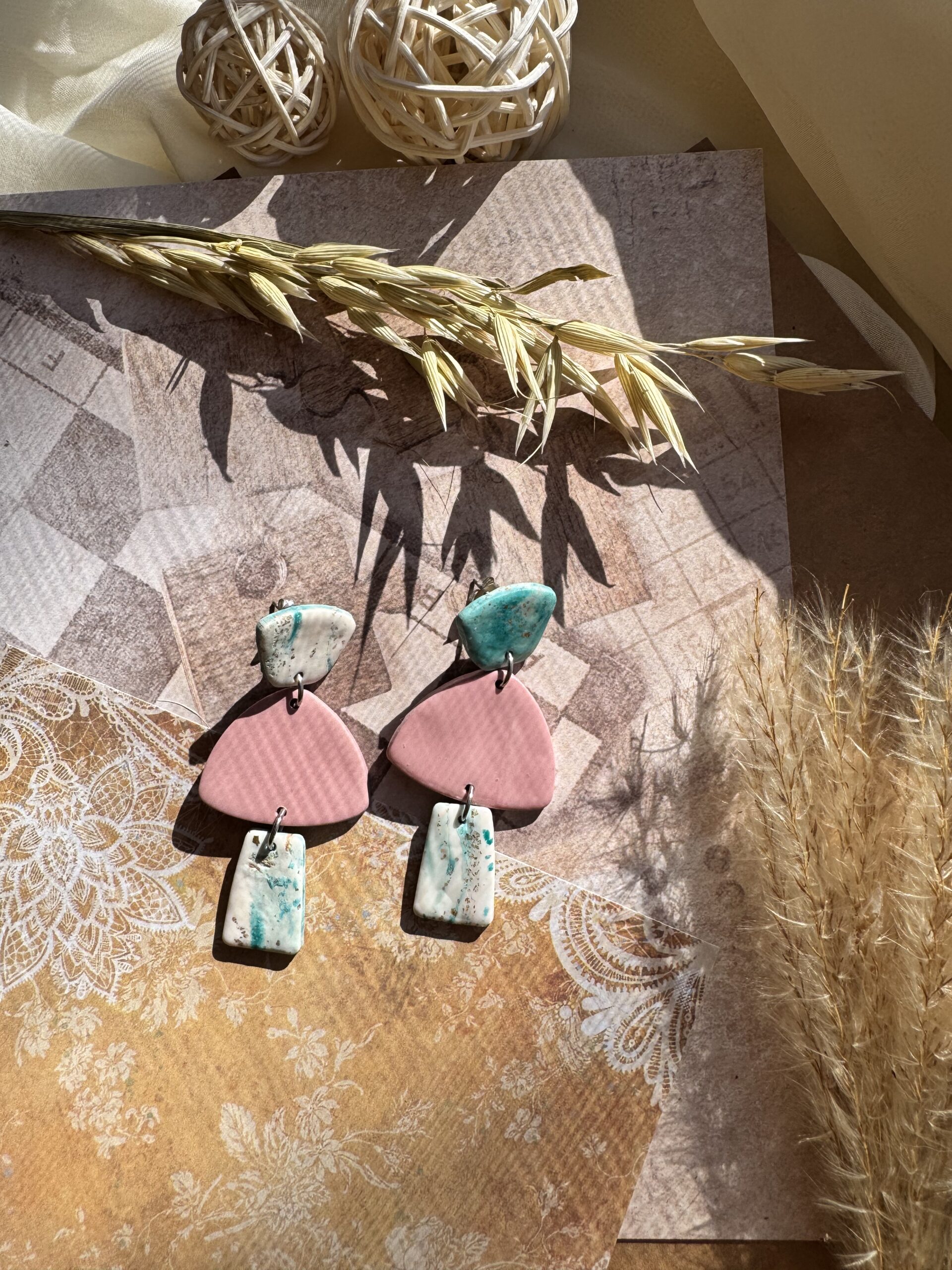 Cercei marble 3 elemente - Imagine 2