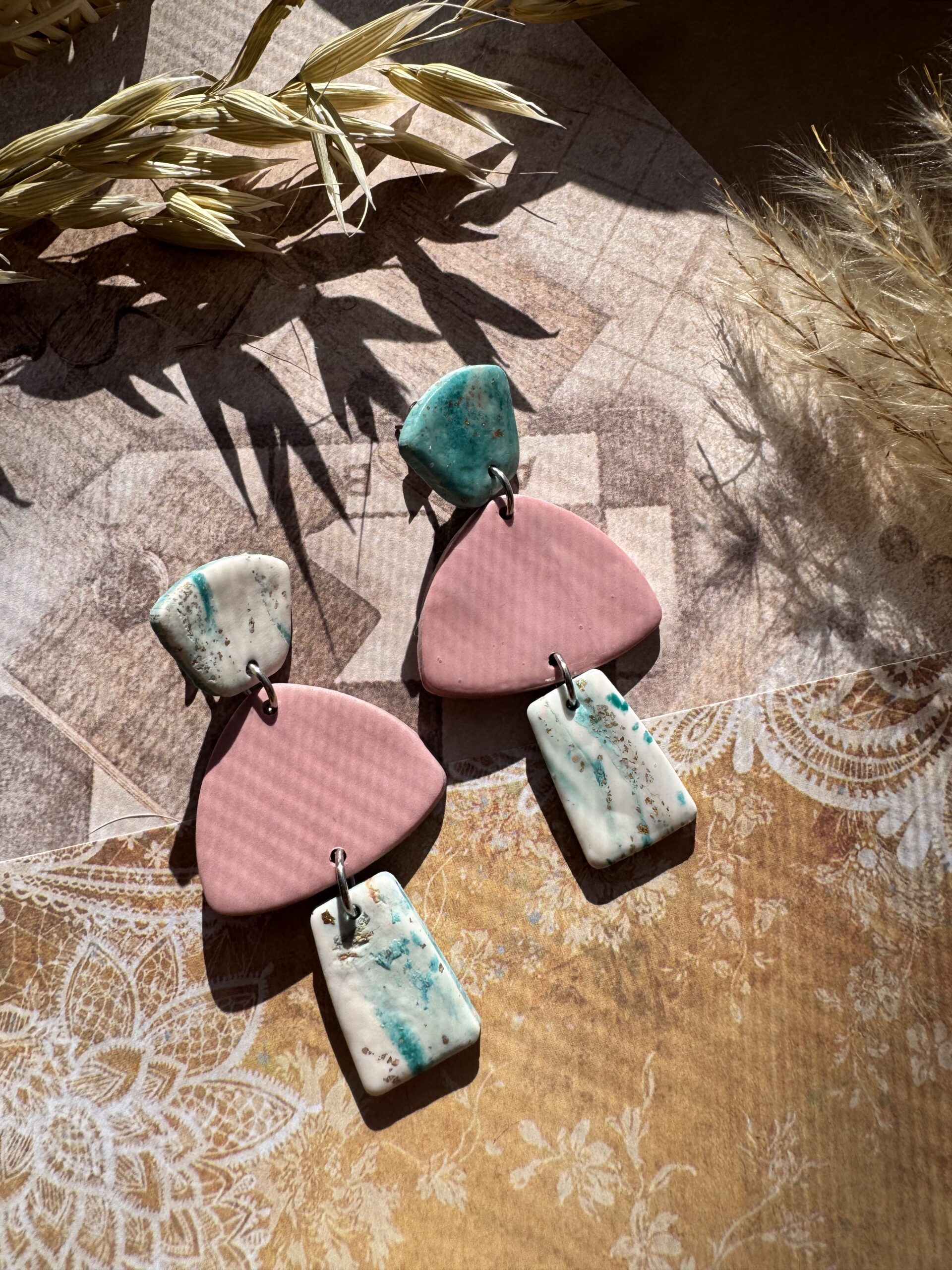 Cercei marble 3 elemente - Imagine 1