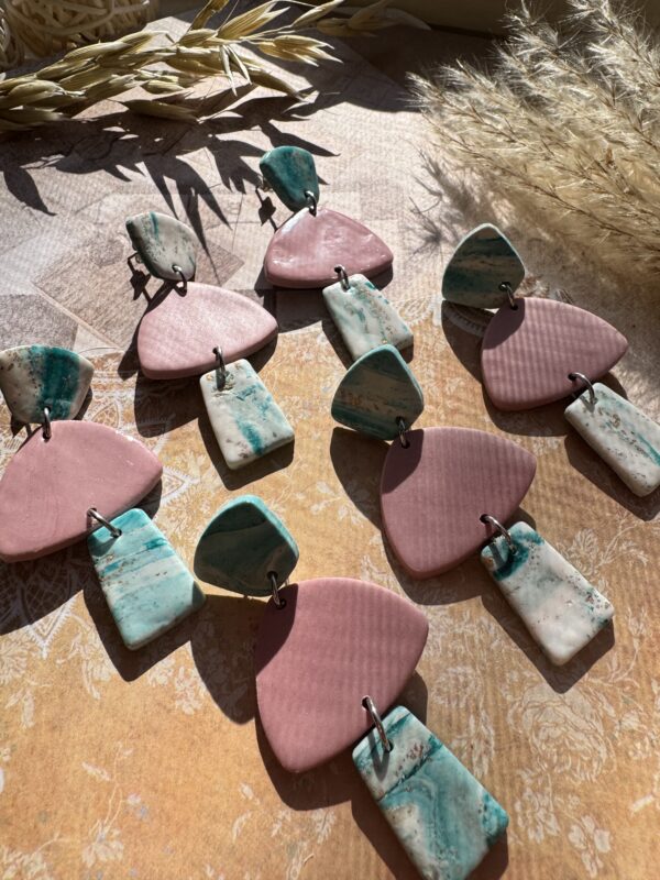 Cercei marble 3 elemente