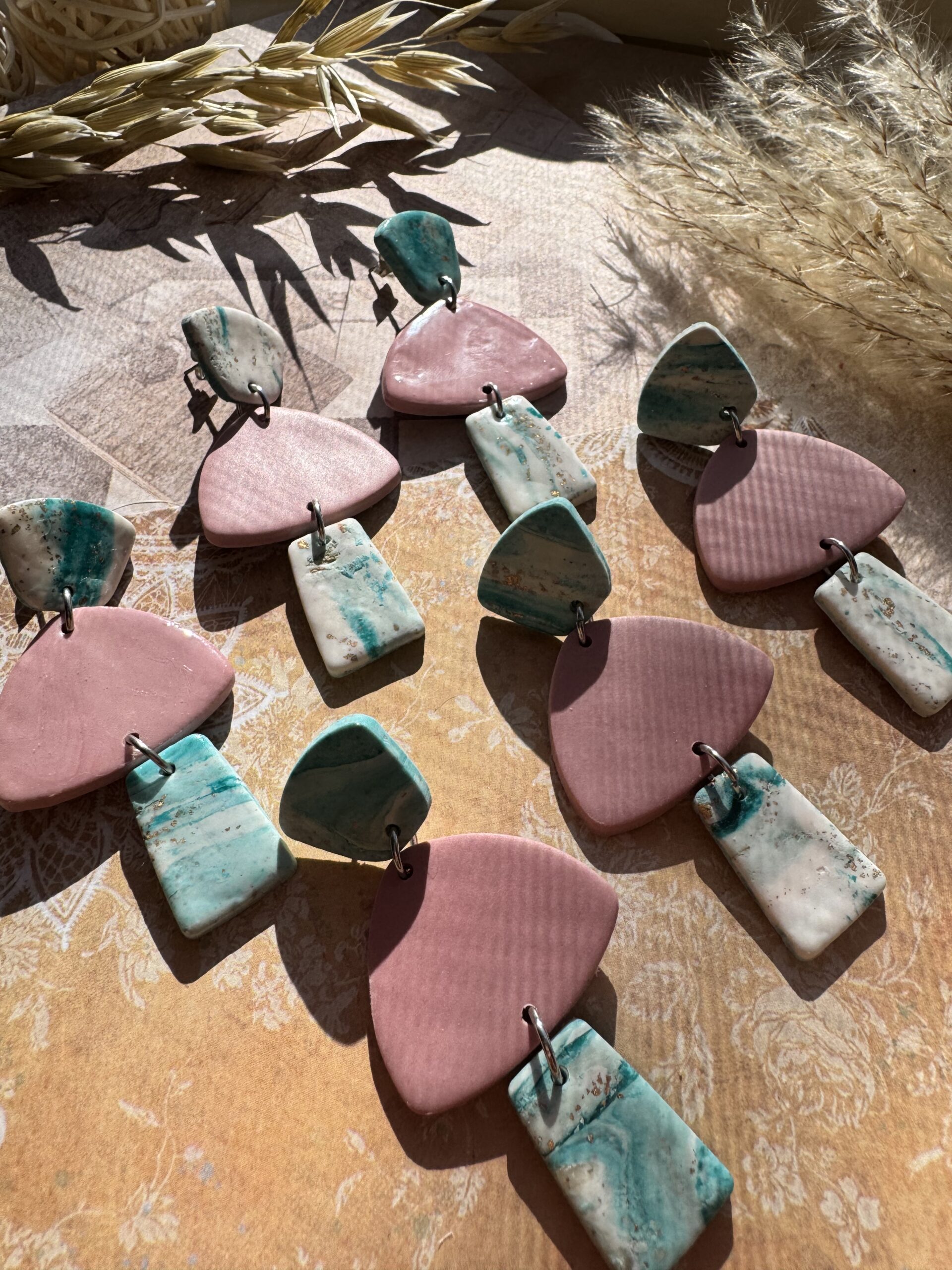 Cercei marble 3 elemente - Imagine 7