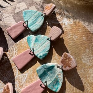 Cercei marble 3 elemente - Imagine 5