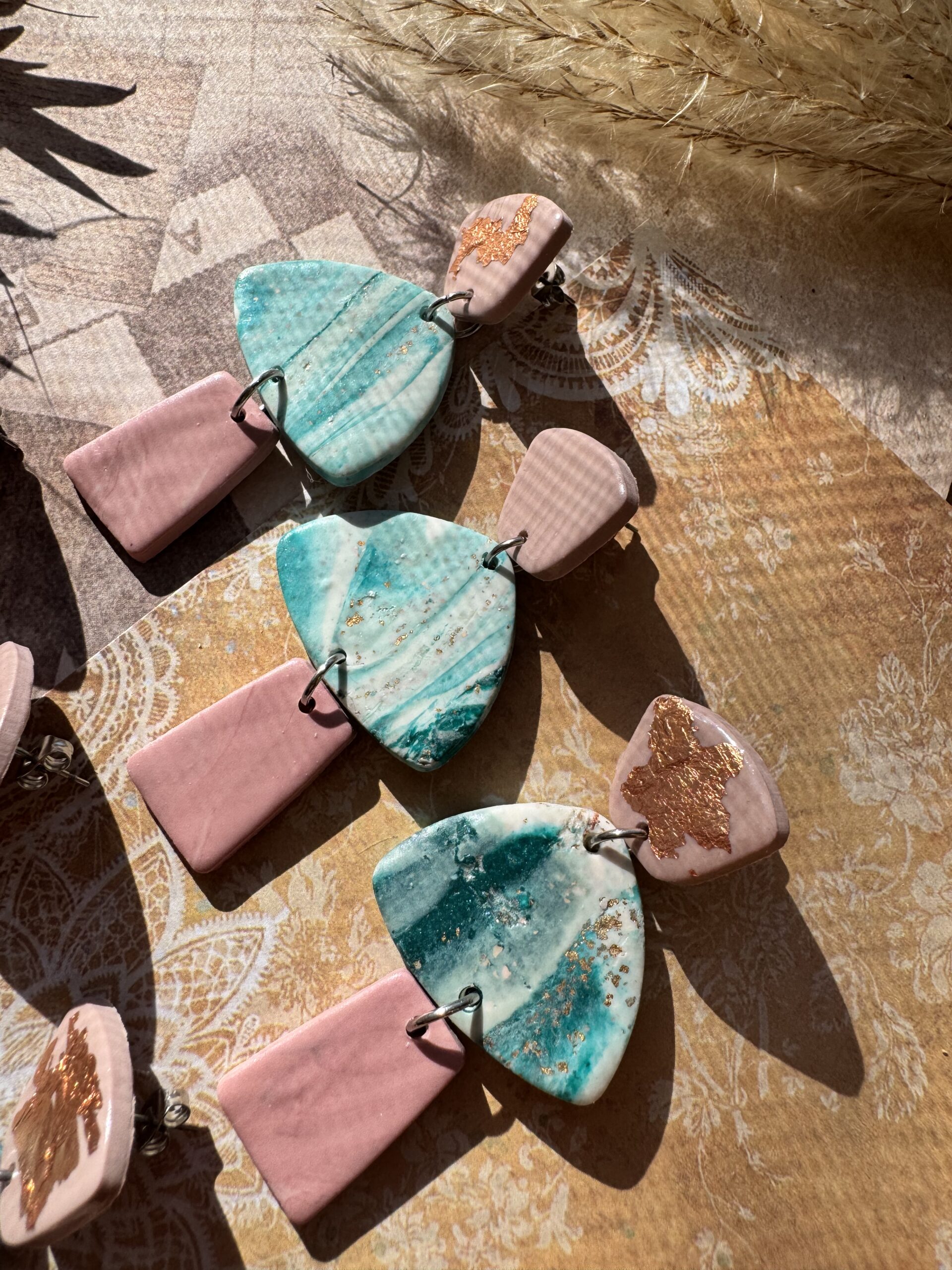 Cercei marble 3 elemente - Imagine 5