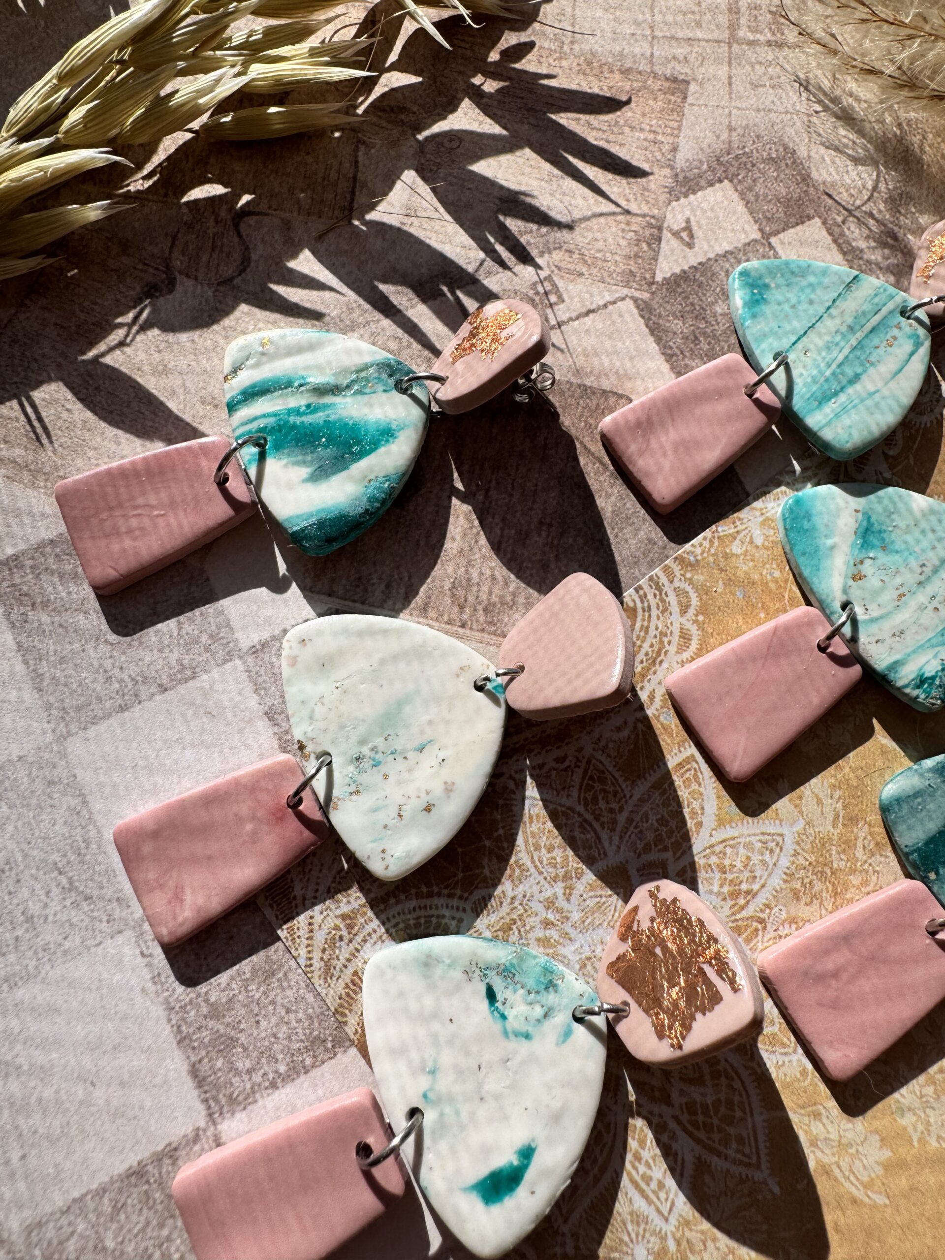 Cercei marble 3 elemente - Imagine 4