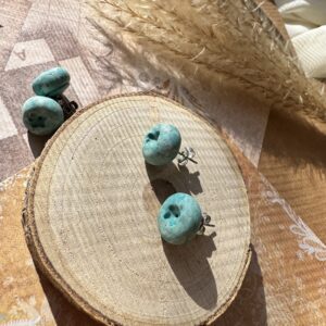 Cercei afină albastră marble