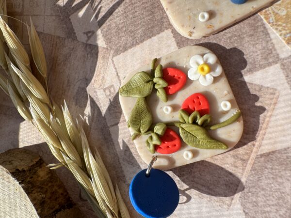 Cercei afine și căpșune