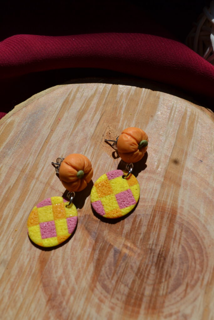 Cercei pattern toamna colorat 1